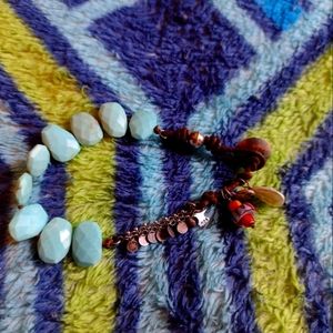 Vintage genuine jade turquoise opalite bracelet